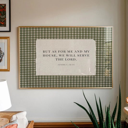 "As For Me And My House" Christian Canvas Wall Art Print Canvas Wall Art Peaceful Pleasures Health and Wellness