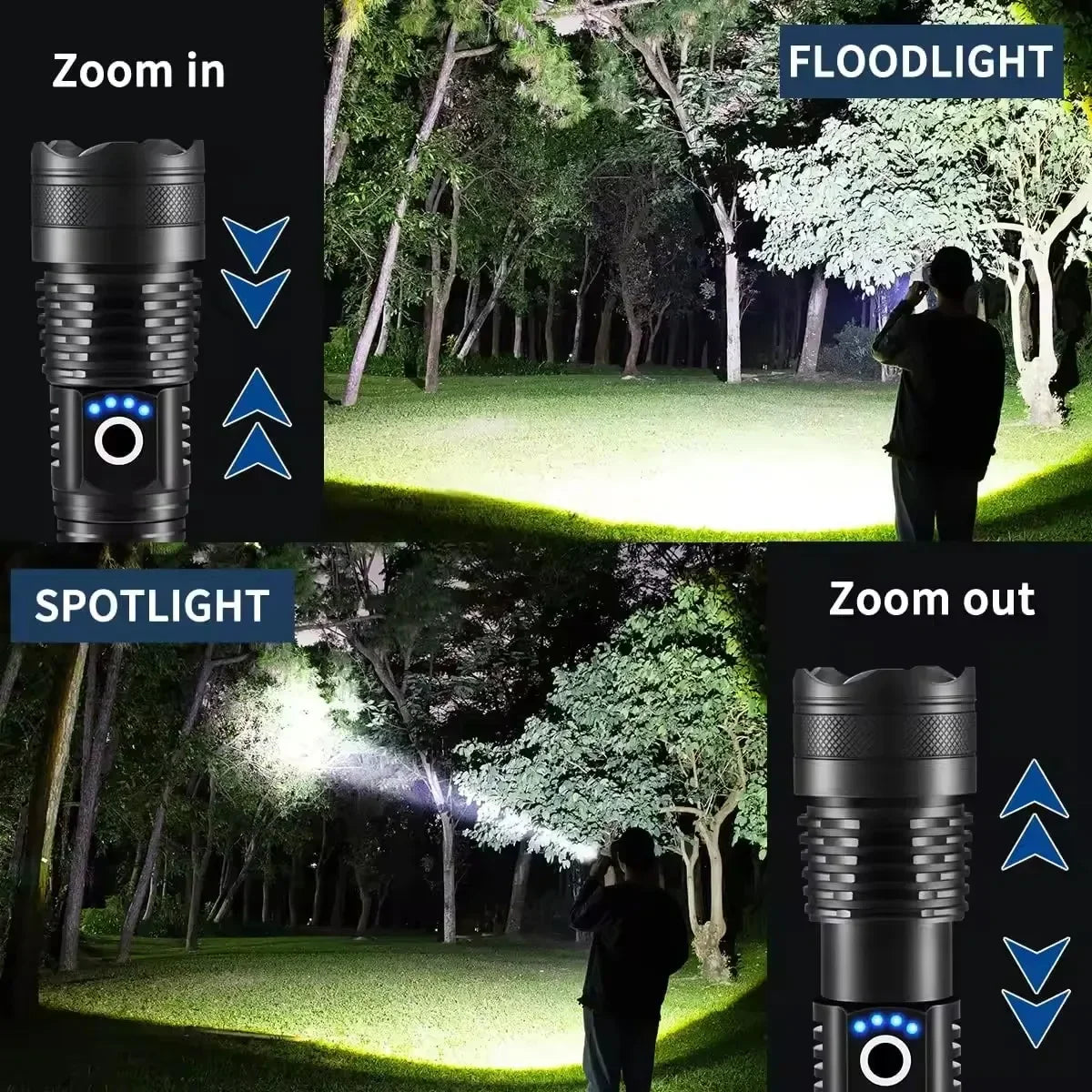 ESMARTER X71 LED Torch USB Rechargeable Zoomable Waterproof