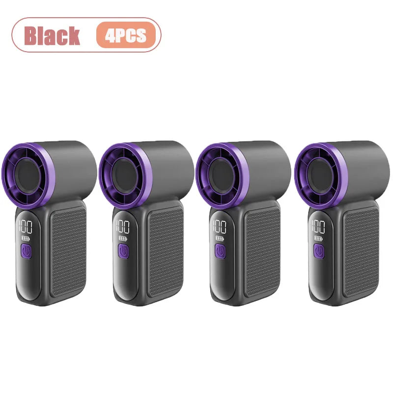 Turbo Mini Handheld Fan USB Rechargeable | 100-Speed Control