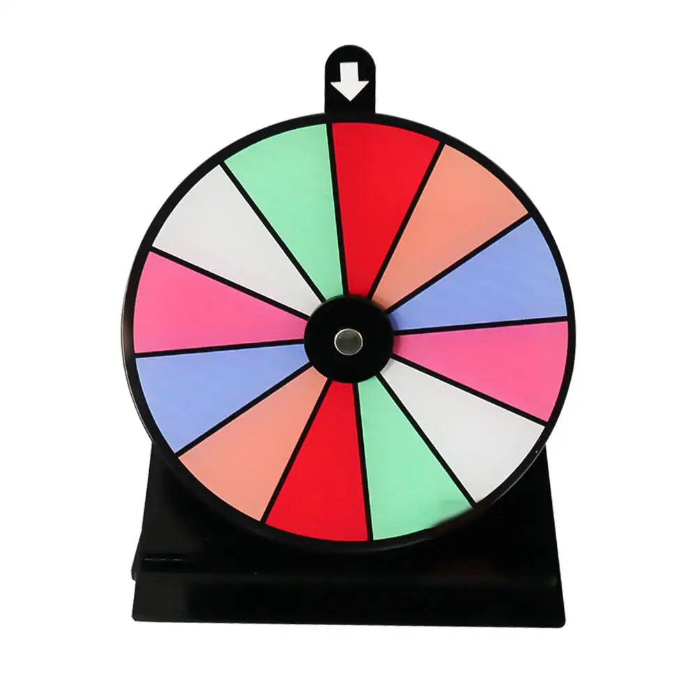 Acrylic Prize Wheel DIY Interactive Spin Wheel with Board Eraser and Pen Erasable Tabletop Roulette Spinner for Carnival Party Peaceful Pleasures Health and Wellness 15x20cm