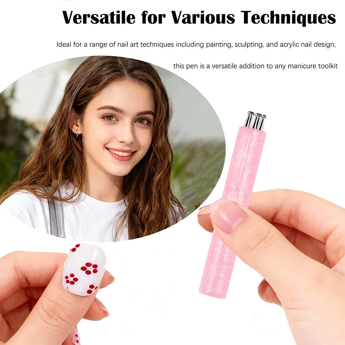 5-Petal Flower Nail Dotting Pen – One Stroke Nail Art Tool