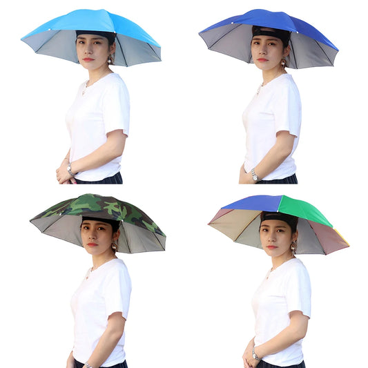 Hands-Free Umbrella Hat Cap – 27" UV & Waterproof, Fishing Peaceful Pleasures Health and Wellness