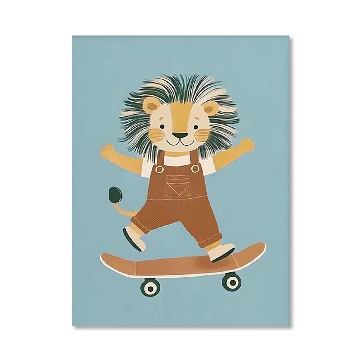Retro Woodland Animal Canvas Wall Art | Nursery & Home Decor