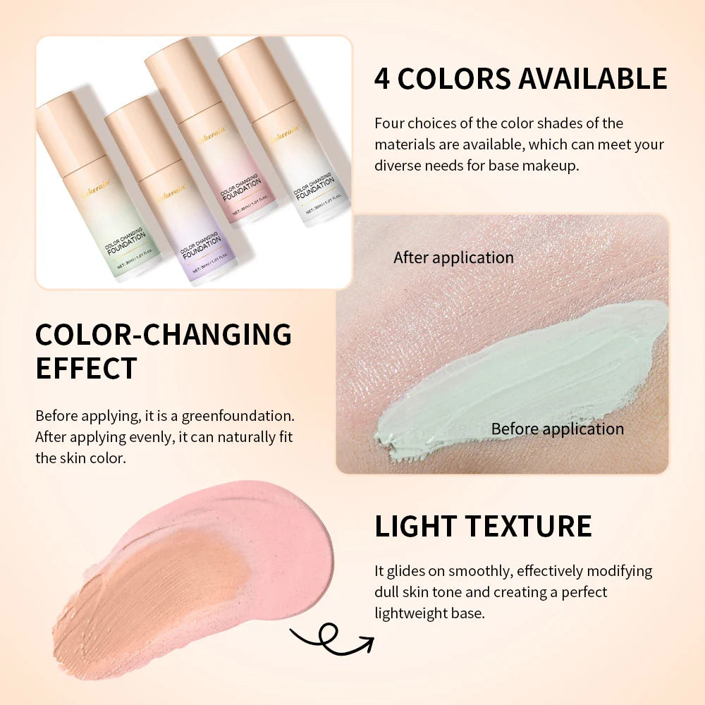 Liquid Foundation 4 Shades – Waterproof, Concealing & Long-Wear