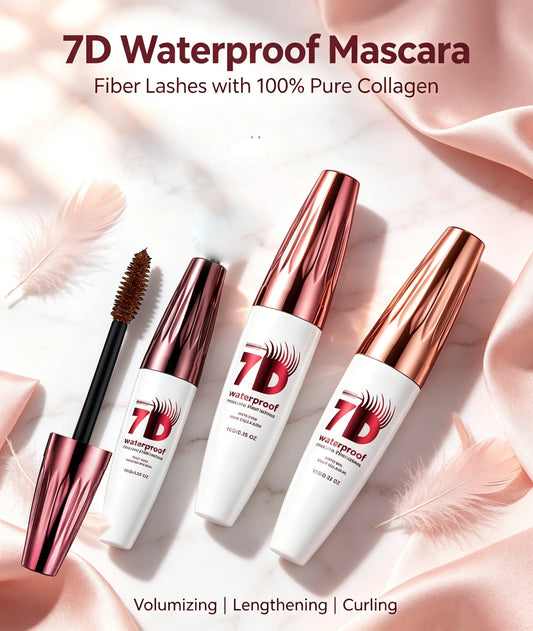 7D Fiber Mascara – Waterproof, Volumizing & Collagen Lashes Fiber Mascara Peaceful Pleasures Health and Wellness