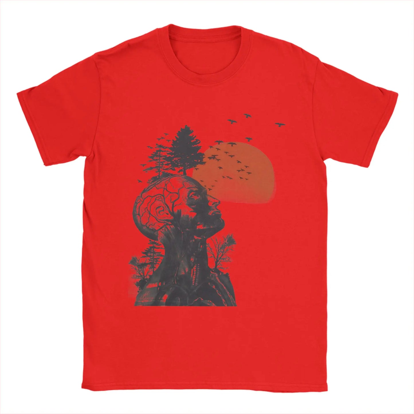 Men's T-Shirt Alan Hangover Awesome Pure Cotton Tee Shirt Short Sleeve T Shirts Round Collar Clothes Summer Peaceful Pleasures Health and Wellness Red S