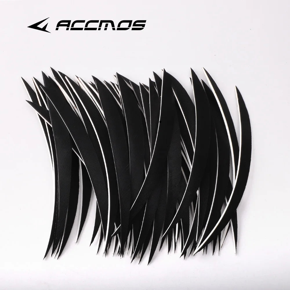 7-inch Feathers White Black Red Arrow Plumas Archery Shafts Hunting
