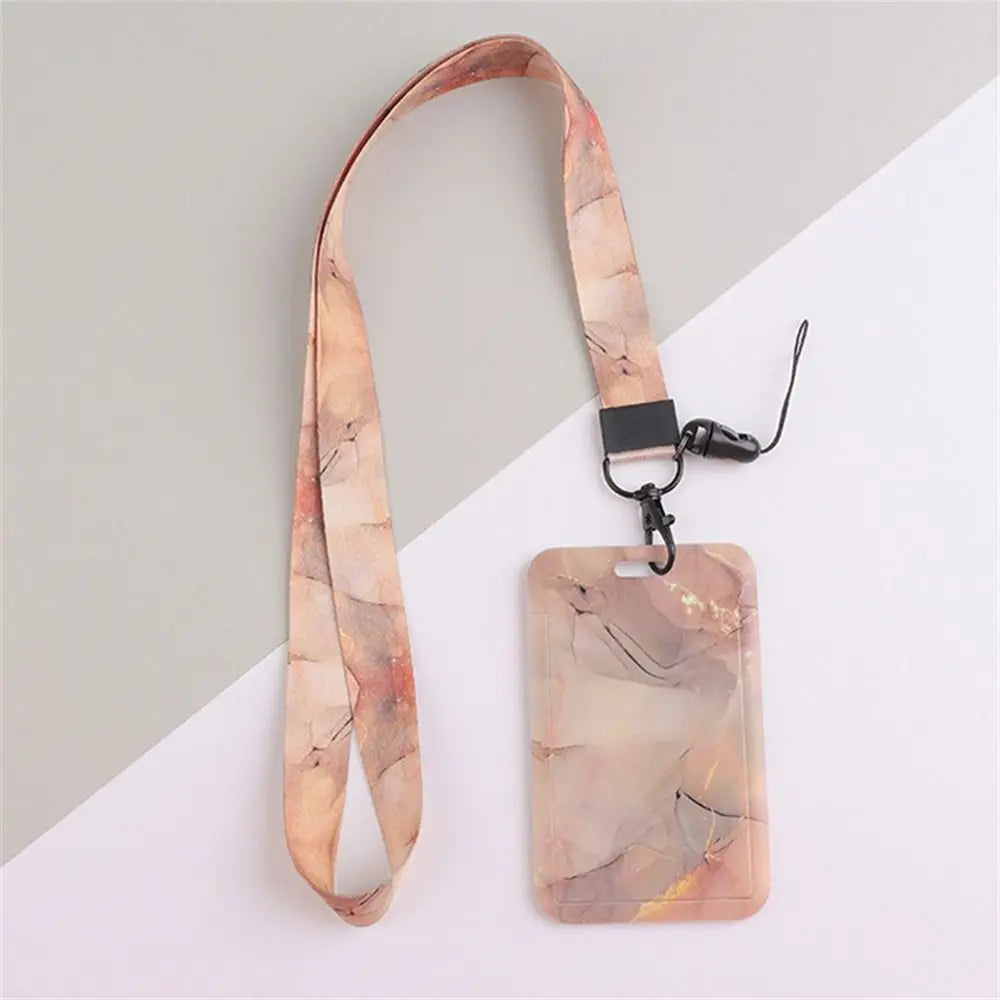 Office Supply Credit Card Keyrings Men And Women Pass Card ID Card Holder Credential Holder Lanyard Card Holder Card Straps Peaceful Pleasures Health and Wellness Brown-Long