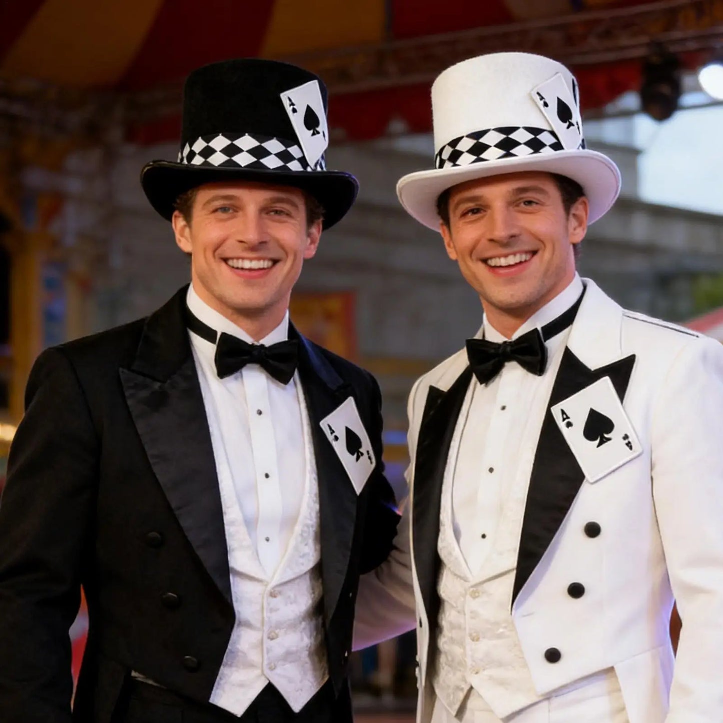 Magician Top Hat – Playing Card Felt Costume Hat | Halloween