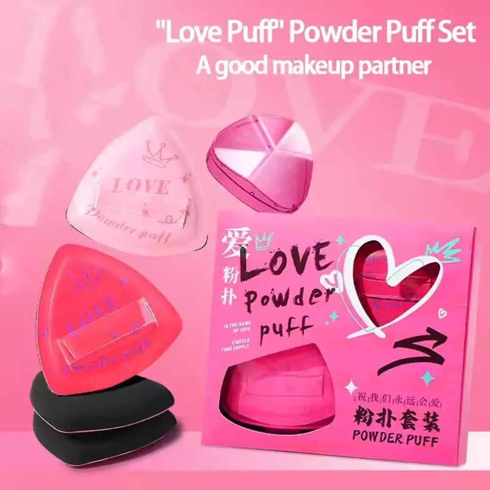Dual-purpose Powder Puff & Beauty Blender Sponge Triangle Makeup Sponge For Face & Body, Flawless Finish Setting Powder Puff Set Peaceful Pleasures Health and Wellness