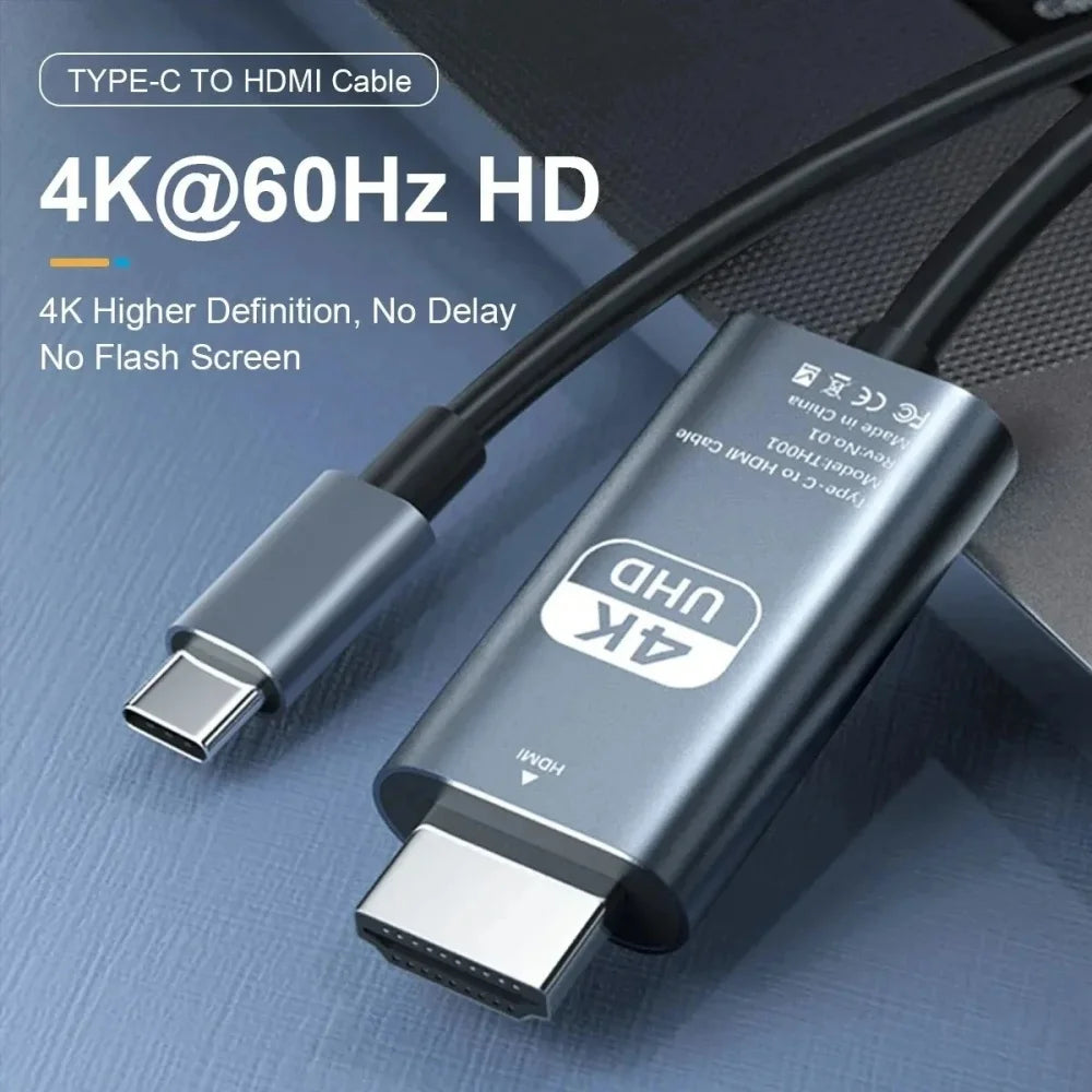 USB-C to HDMI 4K@60Hz Cable – MacBook, iPhone 15 & Samsung Peaceful Pleasures Health and Wellness
