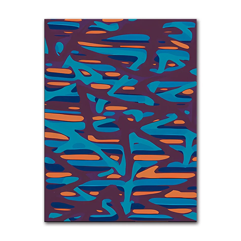 Classic Abstract Art Poster, Colorful Line Image Printing Canvas Art Painting, Used for Home Room Decoration Poster, Frameless Peaceful Pleasures Health and Wellness 82139-06 50x70cm Unframed