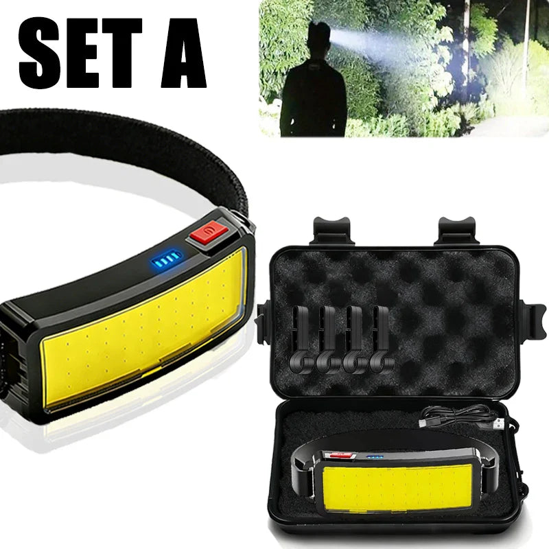 USB Rechargeable COB LED Headlamp | 500 Lumens, 3 Modes