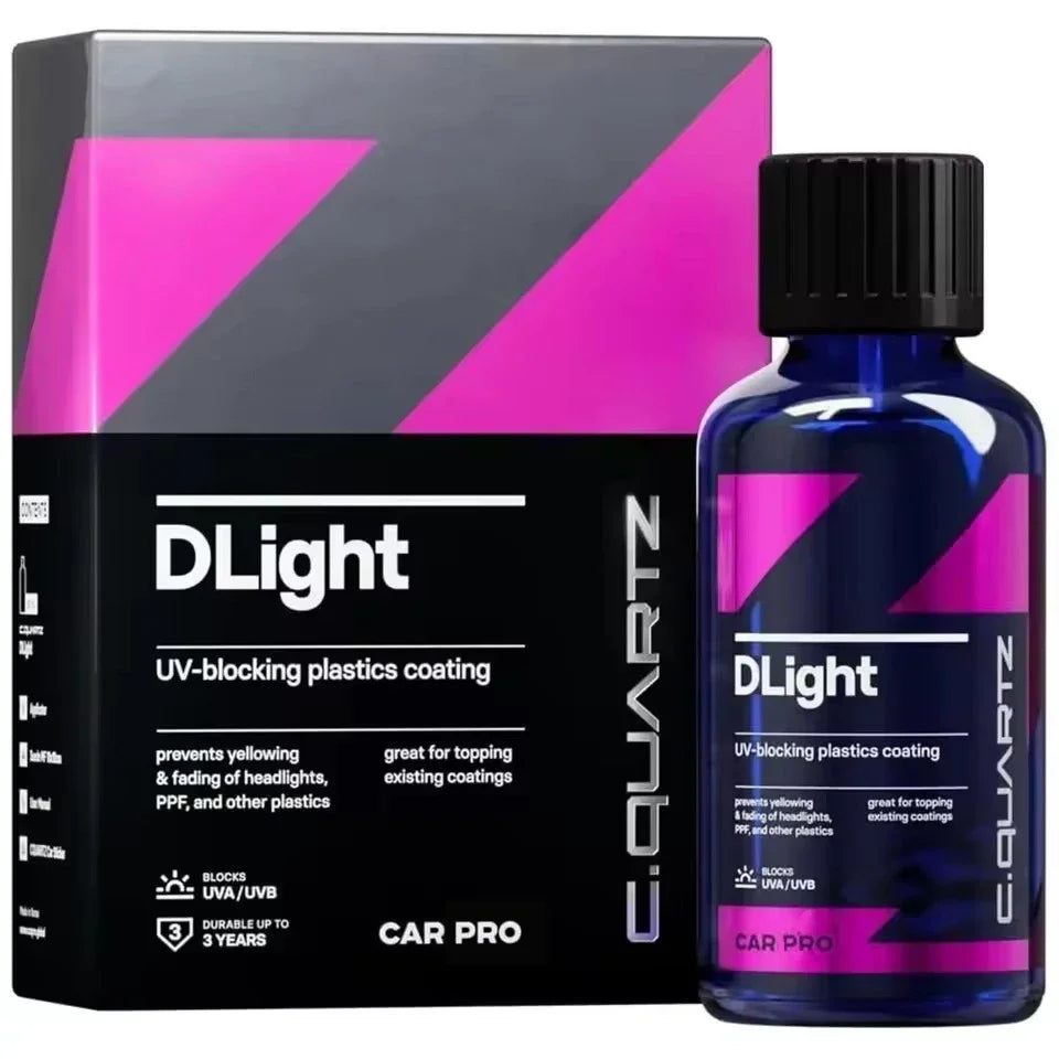 For Car CQUARTZ DLight UV Ceramic Headlight Coating Long-Lasting Protection Coating for Car Care Headlights and PPF Plastics Peaceful Pleasures Health and Wellness 30ml
