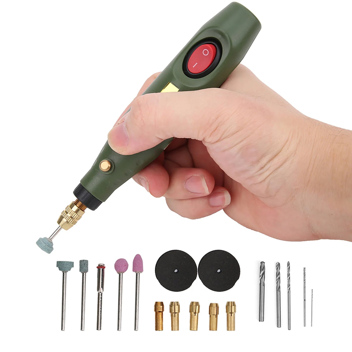 Mini Electric Drill Grinder Engraver Rotary Carver Tool Agate Wood