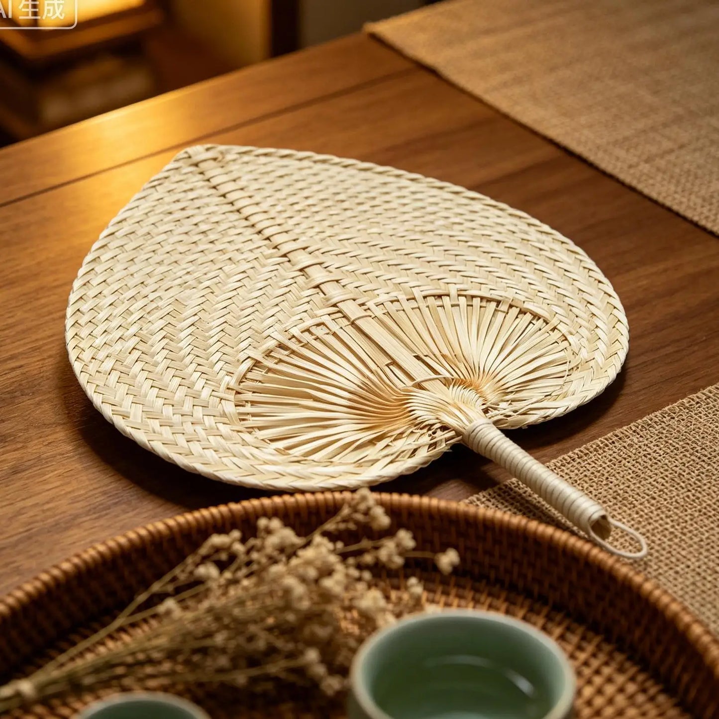 Handmade Raffia Palm Leaf Fan – Wedding Favors & Wall Decor