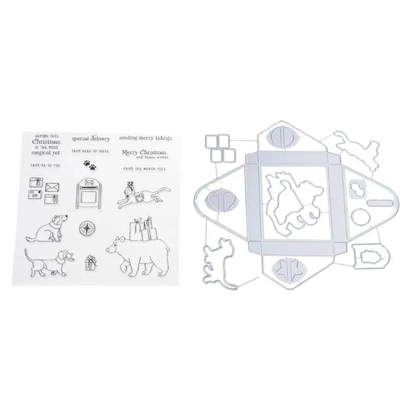 Christmas Carbon Steel Cutting Die & Stamp Set – DIY Crafts