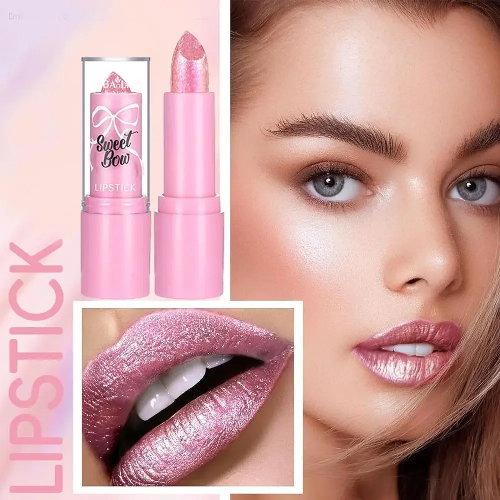 Metallic Glitter Lipstick — High Shine Shimmer Lip Color Lip Makeup Peaceful Pleasures Health and Wellness