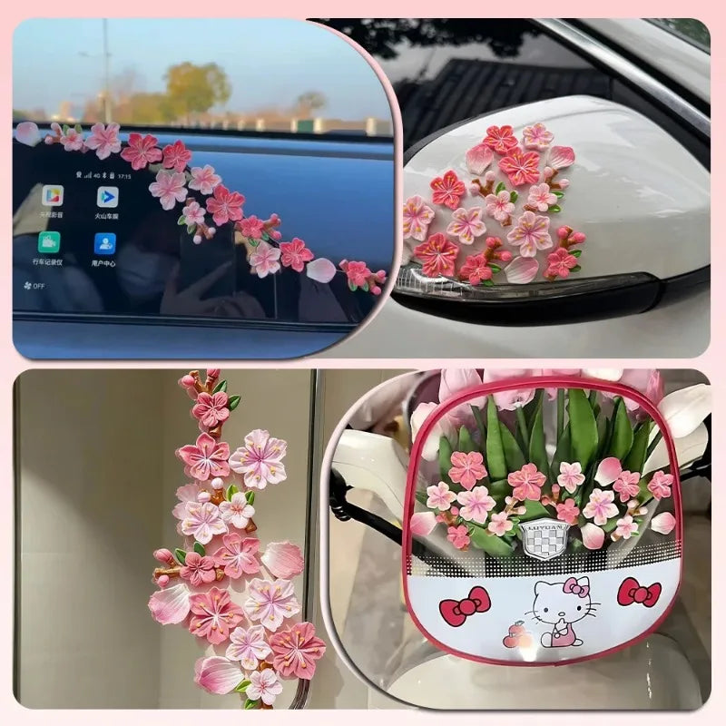 3D Cherry Blossom Resin Car Stickers 32/64pcs – Sakura Decals