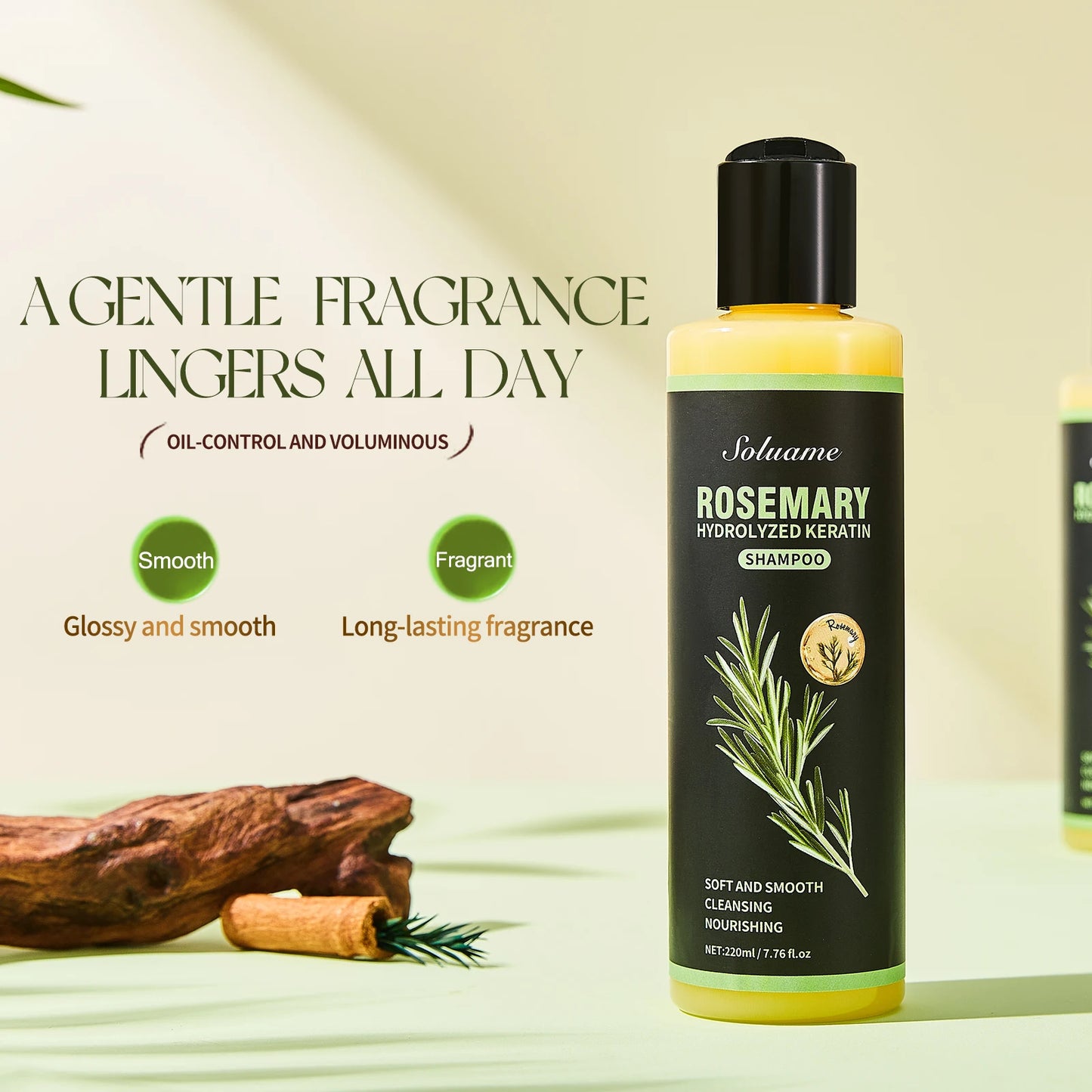 Rosemary Shampoo for Dry Hair Treatment with Keratin Peaceful Pleasures Health and Wellness
