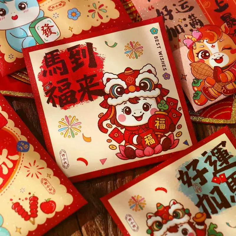 2026 Horse Year Red Envelopes – 6-Pack Lucky Money Bags