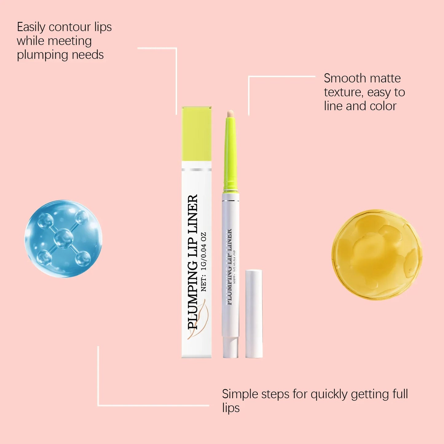 Matte Waterproof Plumping Lip Liner Pencil – Long-Lasting