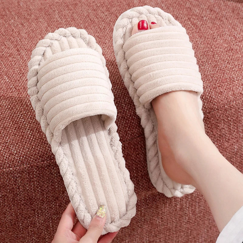 Winter Plush Slippers Men & Women | Warm Anti-Slip Indoor