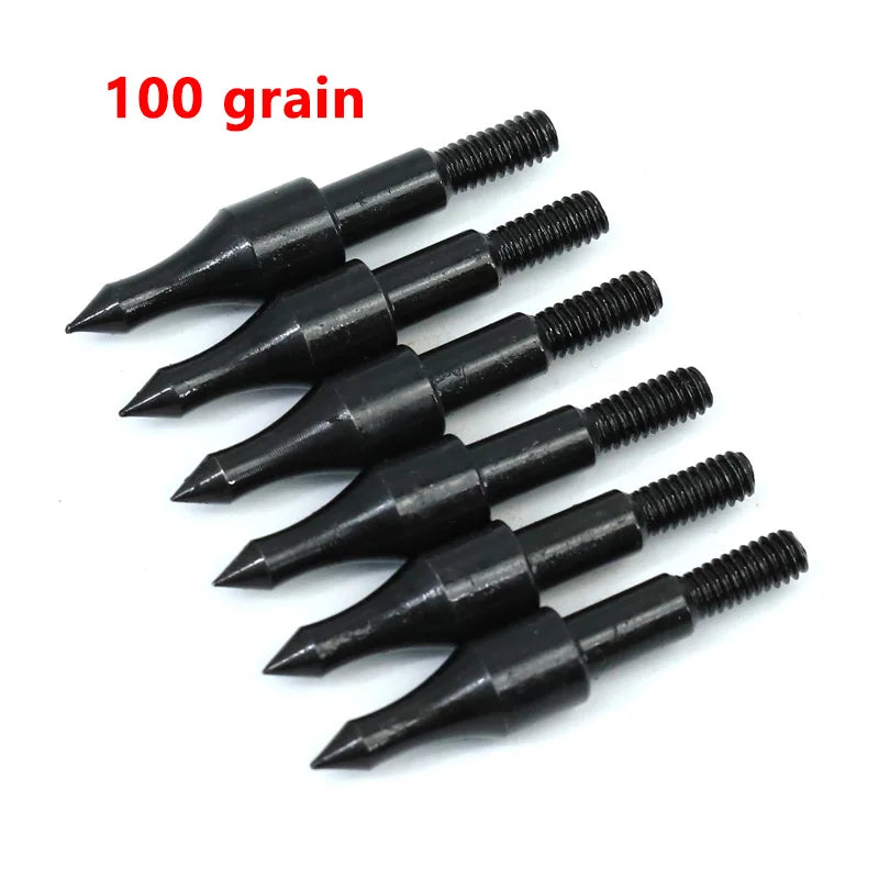 100 Grain Target Arrow Head Tips Archery Point Recurve Compound Bow