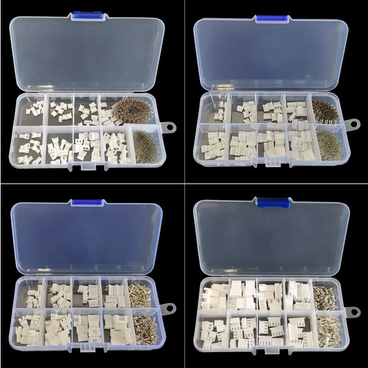 1Box JST 1.25mm/ZH 1.5mm/PH 2.0mm/XH2.54mm/MX 2.0mm Male and Female Docking Housing Crimp Terminal Connector Kit Peaceful Pleasures Health and Wellness