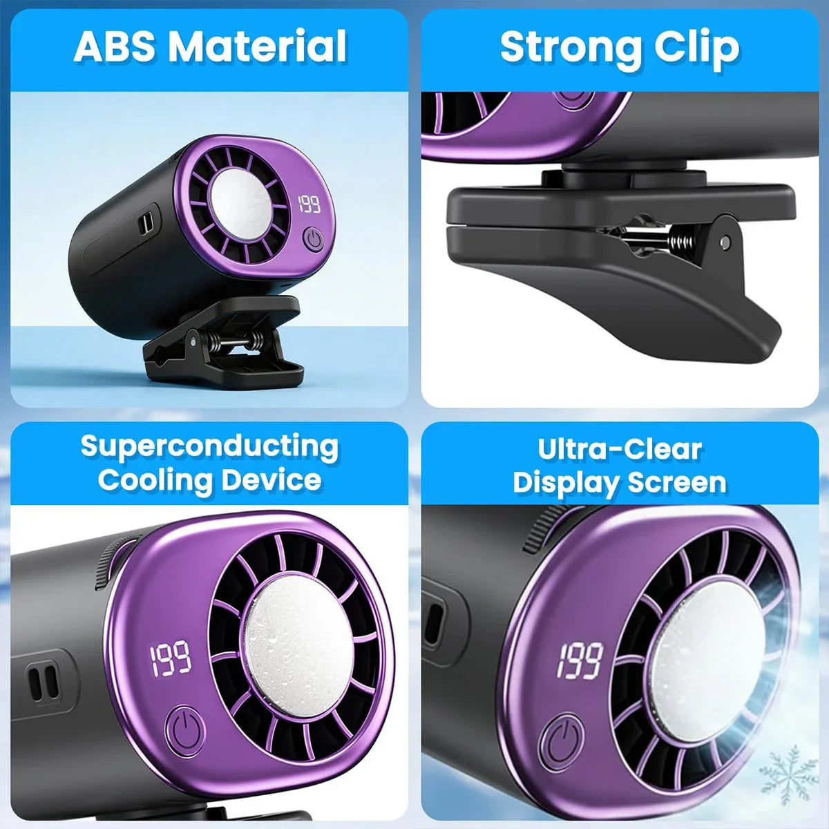 USB Clip-On Portable Neck & Waist Hanging Cooling Fan