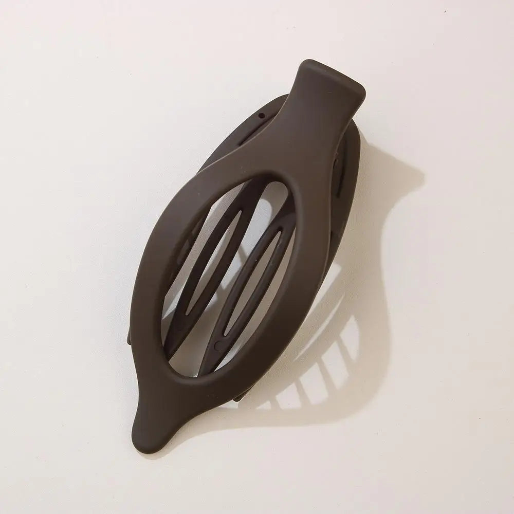 Large Hair Claw Clip Matte Solid Color Leaf Duckbill Hair Clamps Hollowed Oval Hairpin for Women Thin Thick Hair Fashion Hairpin Peaceful Pleasures Health and Wellness