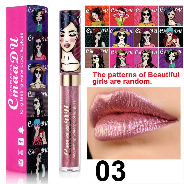 Cmaadu Metallic Shimmer Lip Gloss – Glitter & Long-Lasting Y2K