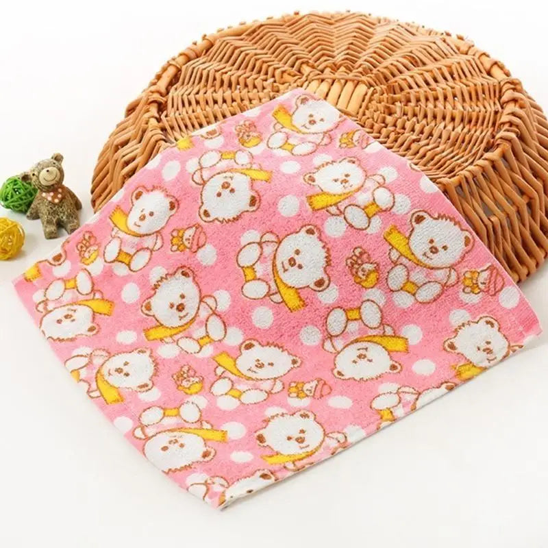 Soft Cotton Baby Handkerchiefs Cartoon Bear 5-Pack | Newborn
