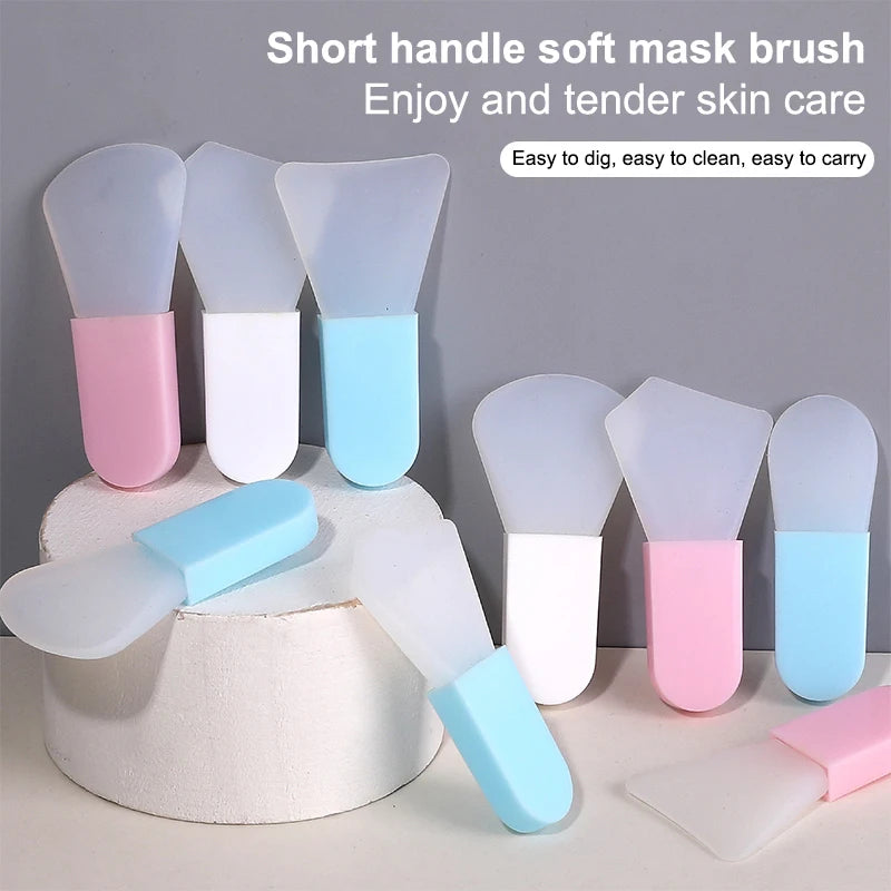 5Pcs Silicone Facial Mask Brush Face&Eye Cream Mud Mask Applicator Scraper Face Cleanse Brushes Travel Portable Skin Care Tools Peaceful Pleasures Health and Wellness