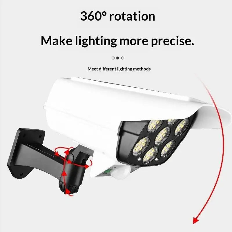 77 LED Solar Motion Sensor Flood Light | Dummy Camera Design
