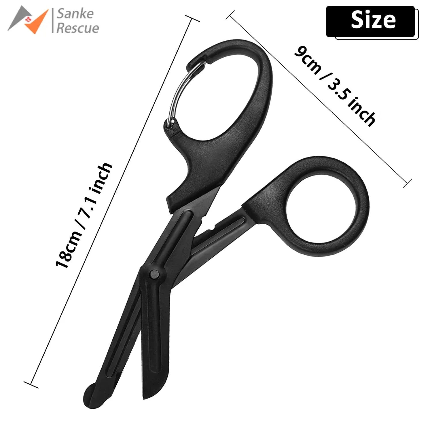Trauma Shears Stainless Steel Medical Scissors, Bandage Scissors with Carabiner, Nursing Surgical urses,Doctors,Nursing EMT EMS Peaceful Pleasures Health and Wellness