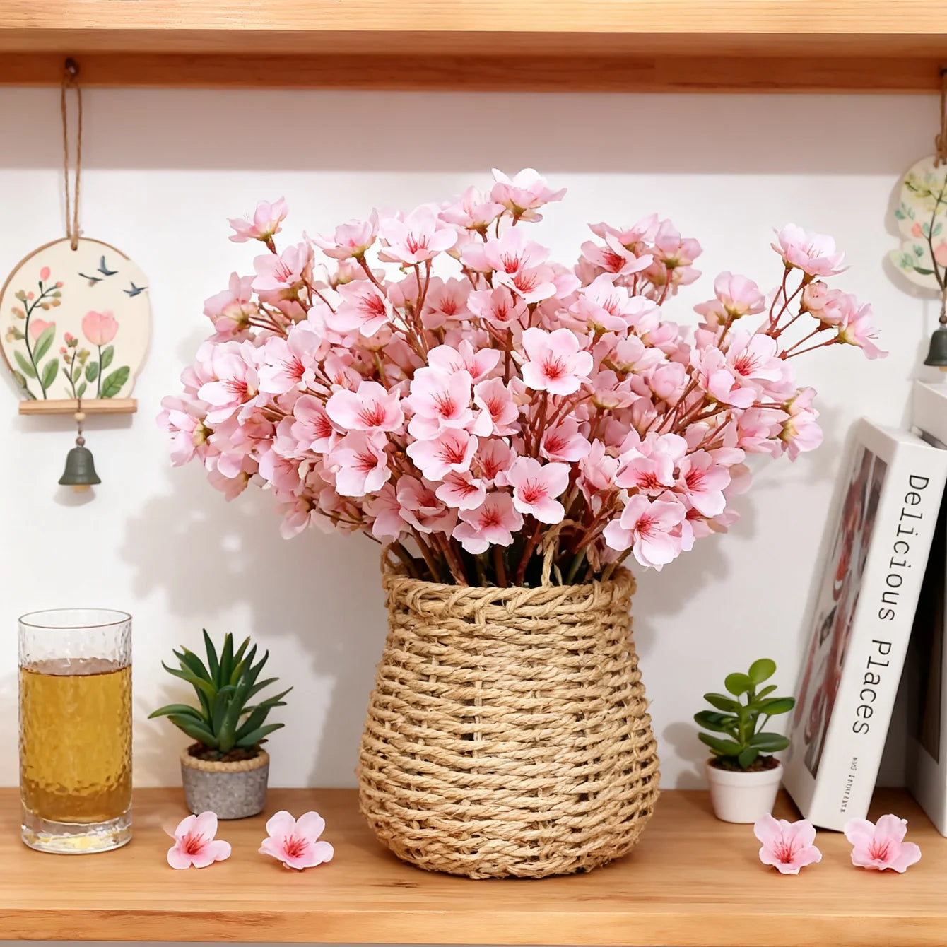Silk Peach Blossom Artificial Flowers – Wedding & Home Décor