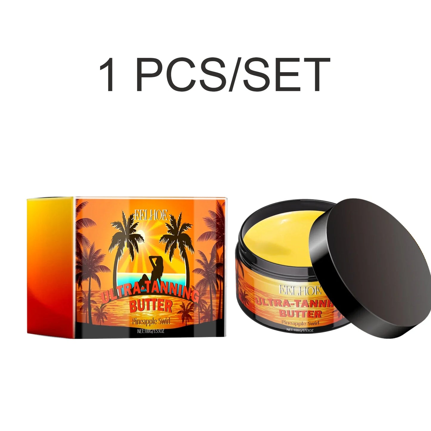 Eelhoe Tanning Body Butter – Coconut Oil Glow Moisturizer 100g