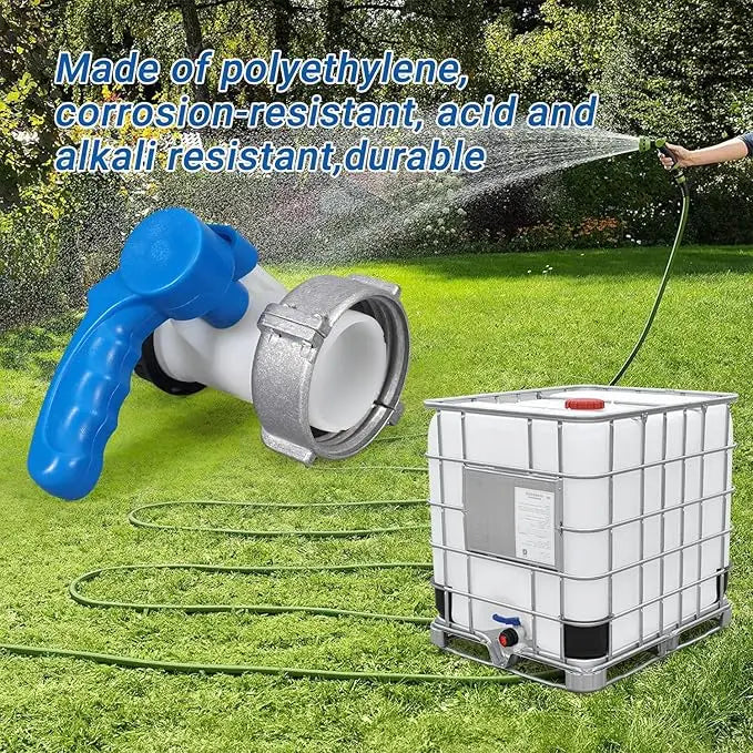 Plastic Butterfly Valve IBC Tote Tank Drain Adapter DN40–DN100
