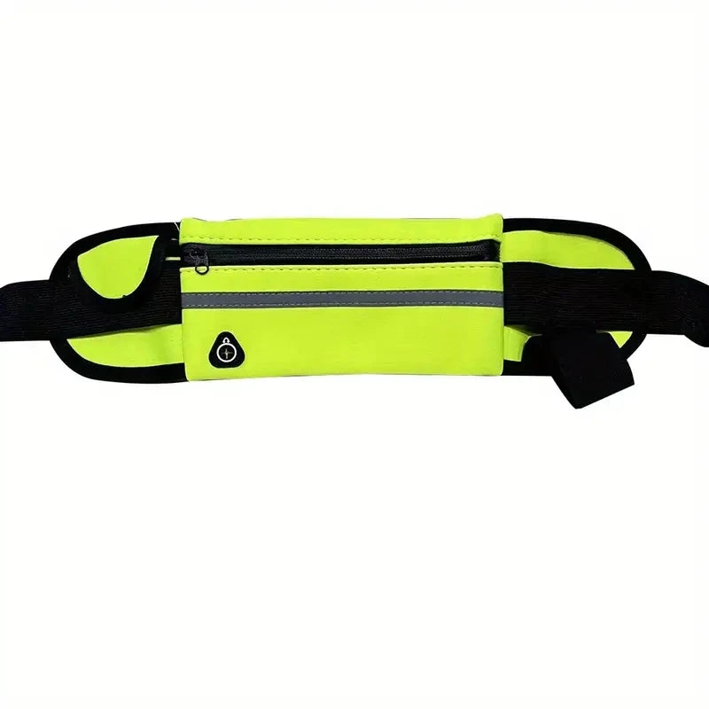 Outdoor Riding Running Waist Bag Marathon Running Bag Men Women Fitness With Water Bottle Waterproof Phone Sport Belt Waist Bags Peaceful Pleasures Health and Wellness green