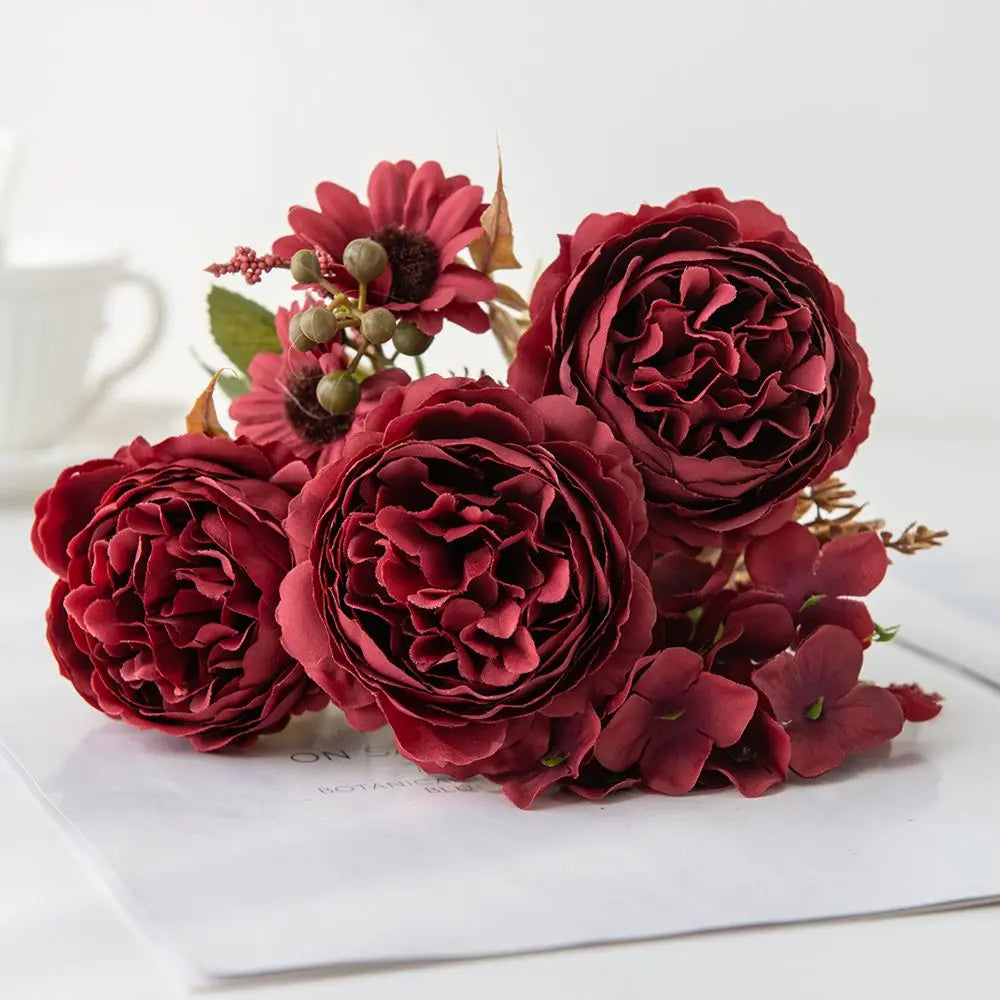Silk Persian Peony Artificial Flowers – Wedding & Home Décor