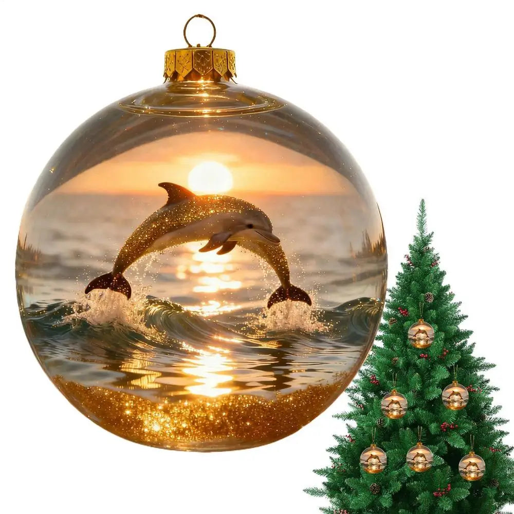 3D Acrylic Animal Christmas Ball Ornaments | Indoor & Outdoor