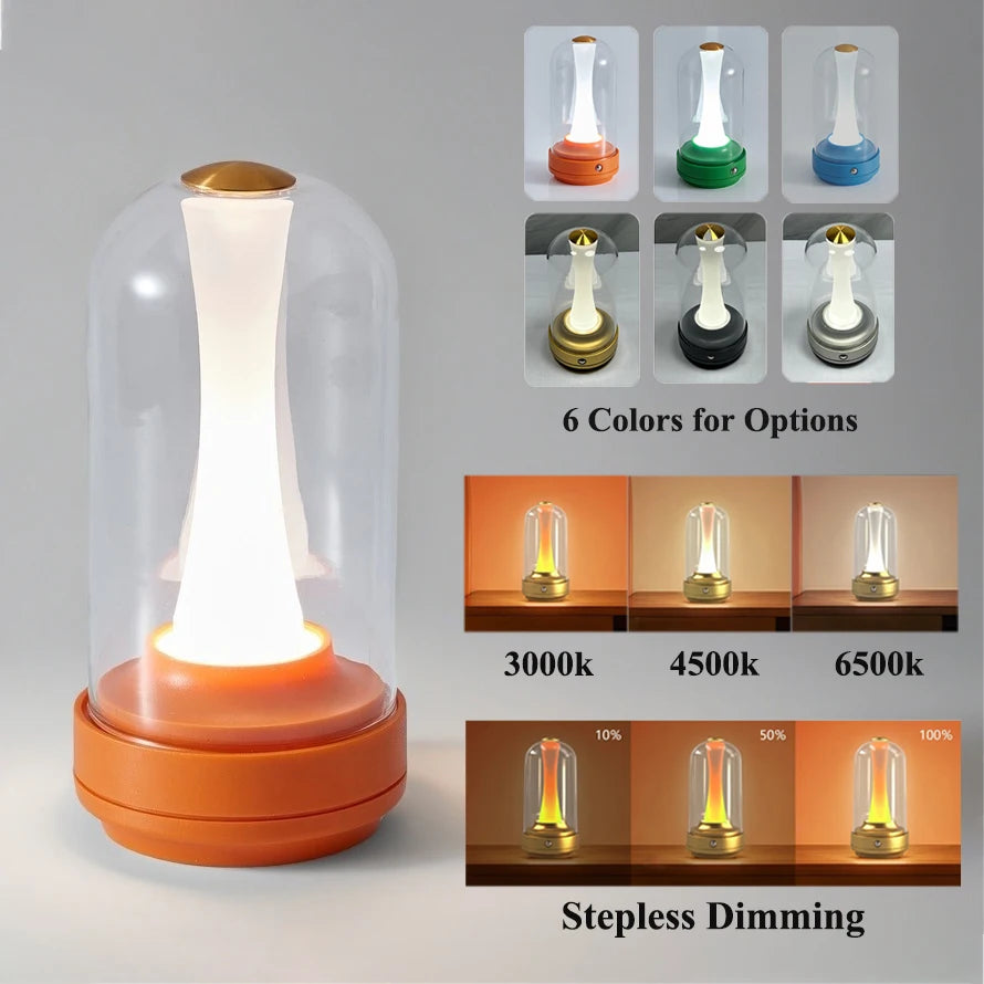 Elegant LED Lamp Rechargeable Touch Sensor Waterproof Ideal for Reading Ambient Lighting in Home Bedroom Bar Office Outdoor Peaceful Pleasures Health and Wellness