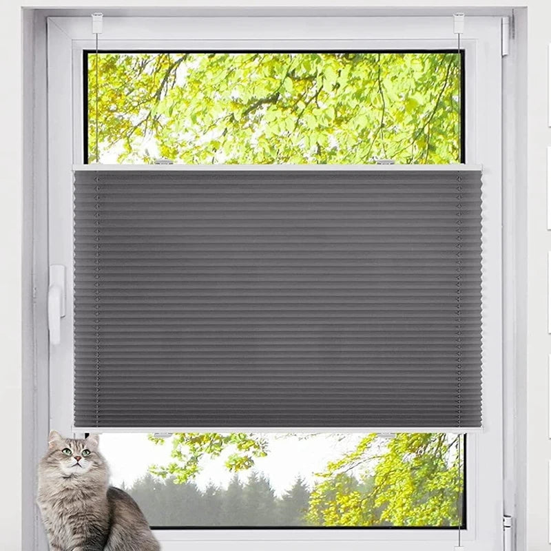 No-Drill Pleated Folding Blind | Klemmfix Privacy Window Blind
