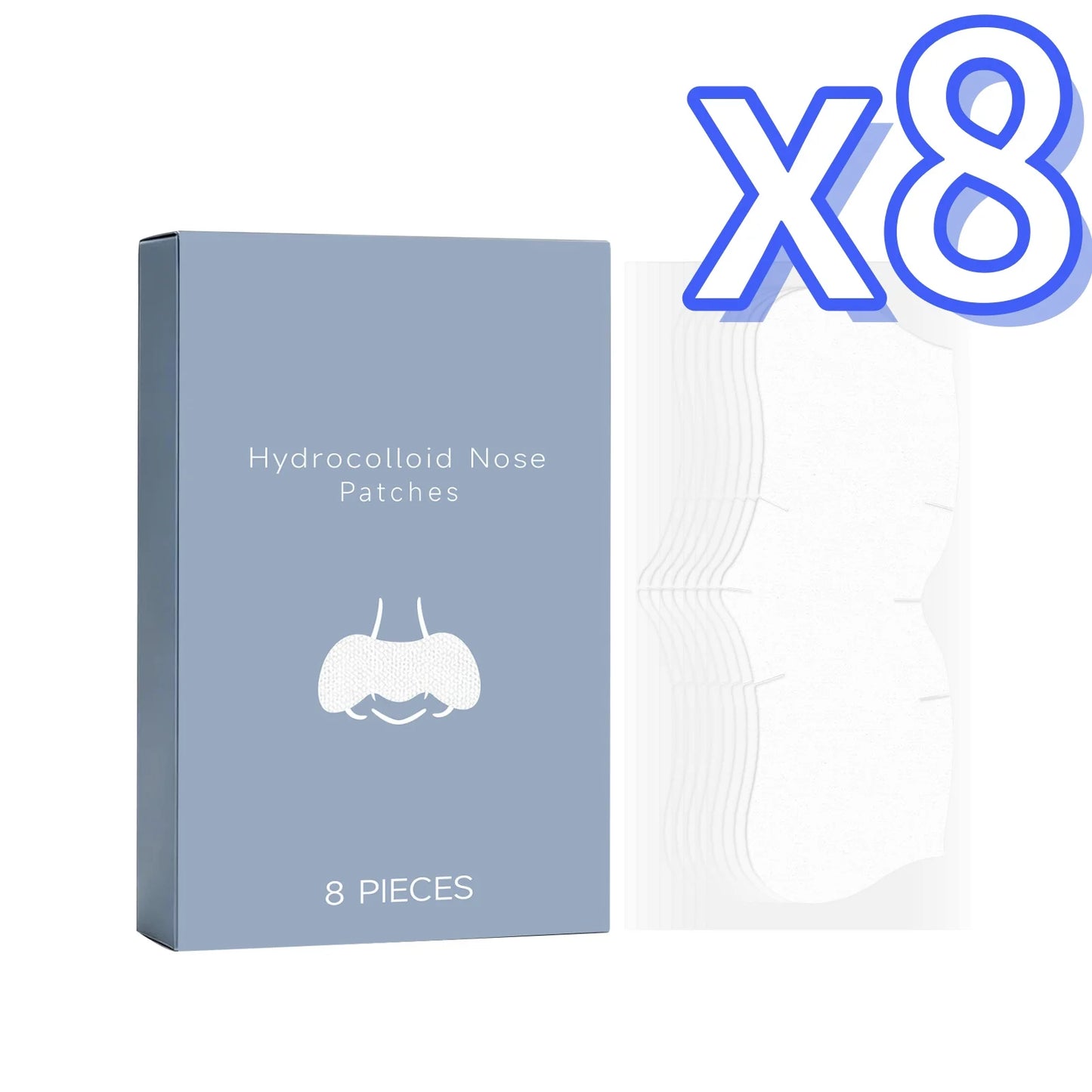 Nicotinamide Nose Patches Clean Excess Oil Unclog Pores Remove Blackheads Smooth Rough Skin Hyaluronic Acid Pore Cleansing Patch Peaceful Pleasures Health and Wellness 8pcs Boxed X 8PCS