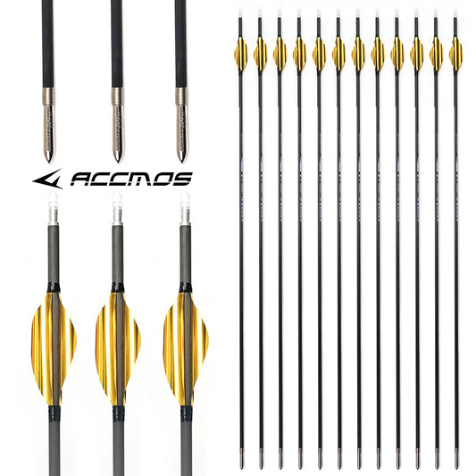 12 ID3 Pure Carbon Arrow 40T Spine 350 400 450 500 550 600 700 850 Peaceful Pleasures Health and Wellness 12pcs-spine350