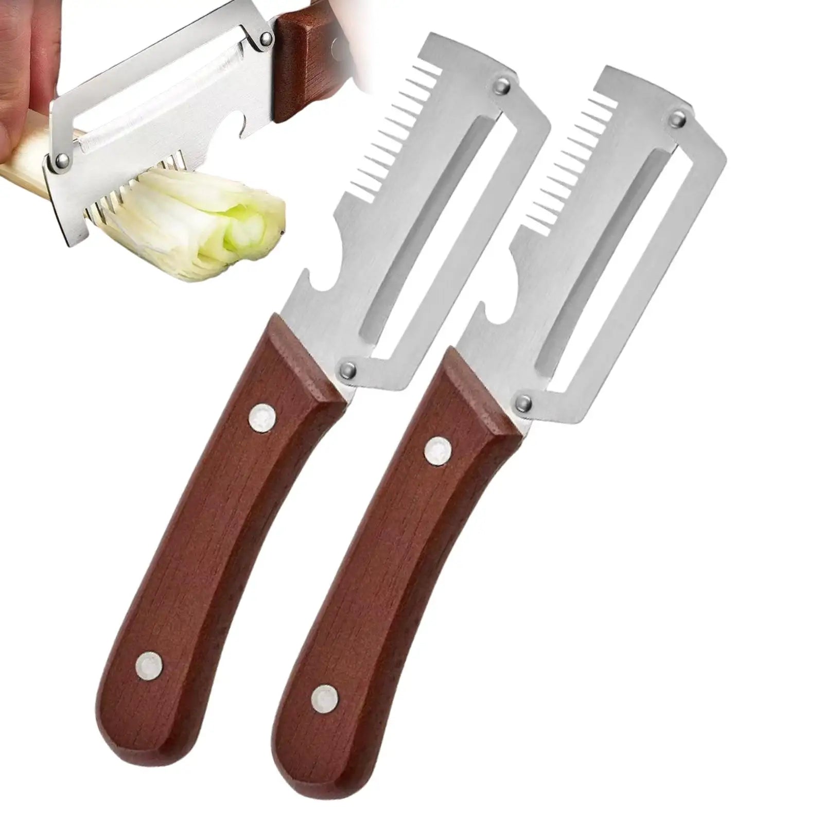 2-in-1 Stainless Steel Vegetable Peeler & Bottle Opener Set Vegetable Peeler Set Peaceful Pleasures Health and Wellness