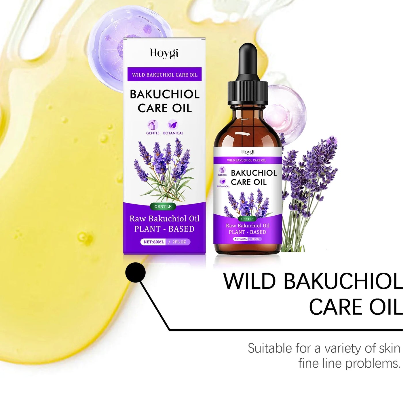 Hoygi Bakuchiol & Lavender Face Oil – Smoothing Serum 60ml