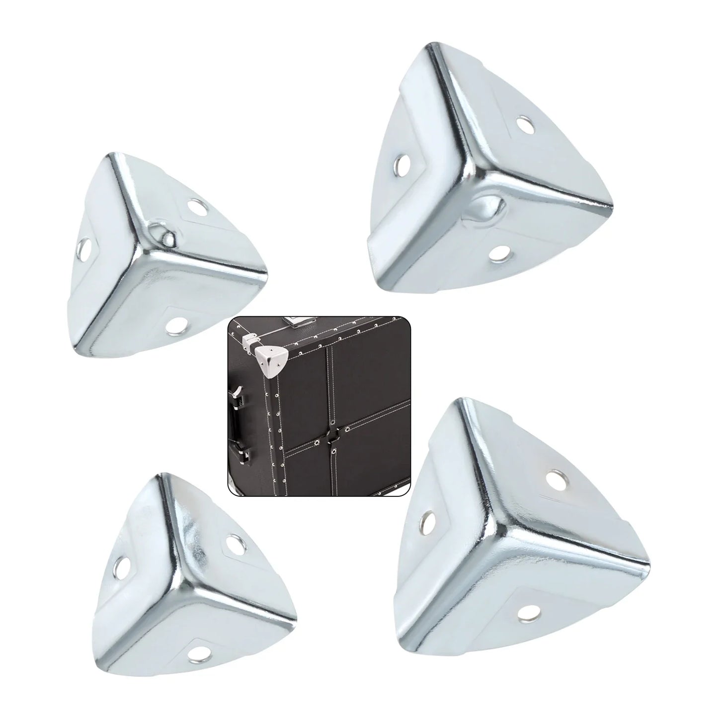 4Pcs Metal Corner Protectors for Tool Box, Flight Case & Luggage