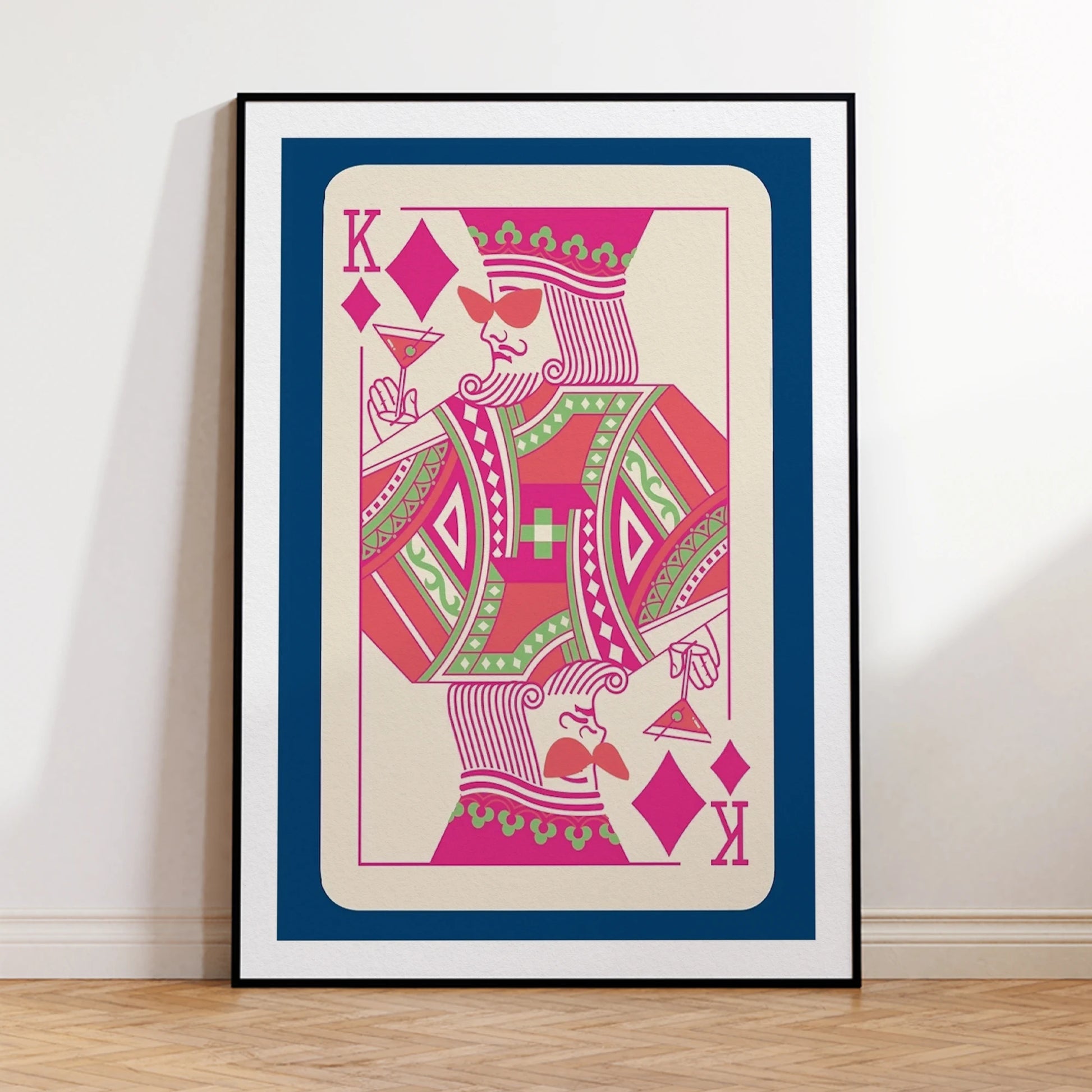 Retro Poker Canvas Wall Art Print | Home & Game Room Decor Canvas Wall Art Peaceful Pleasures Health and Wellness G2747-1 40x50cm Black Frame